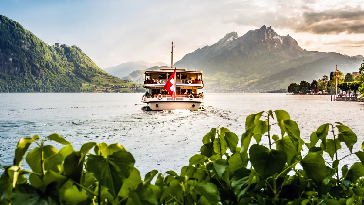 Weggis Boat Leaving Weggis Adobestock 470330727