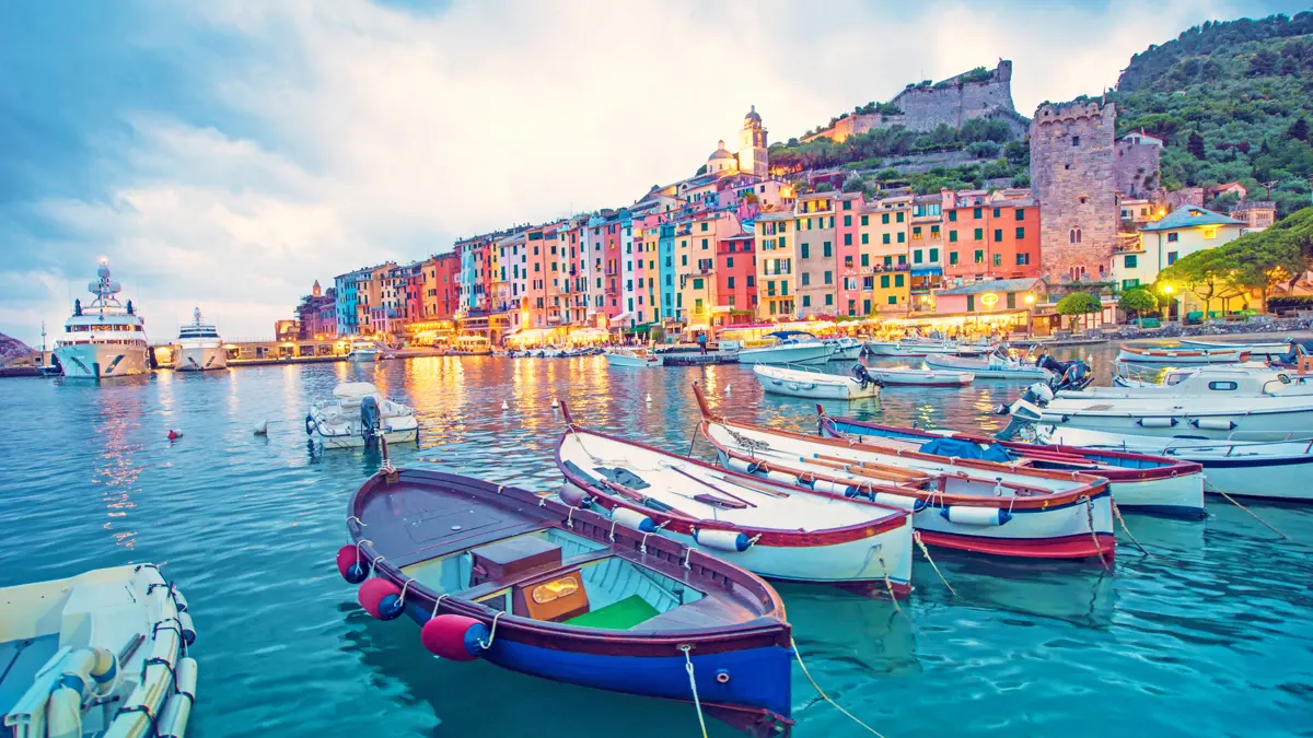 Cinque Terre Liguria Fishing Boats In Portovenere