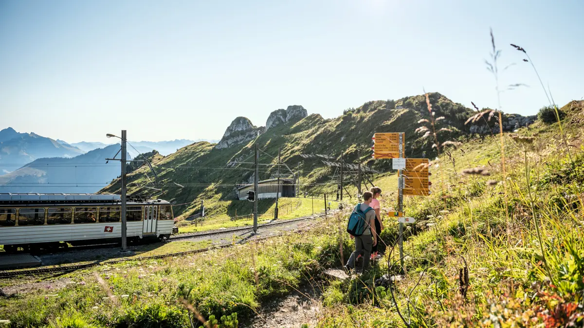 Montreux hikers at Rocher De Naye