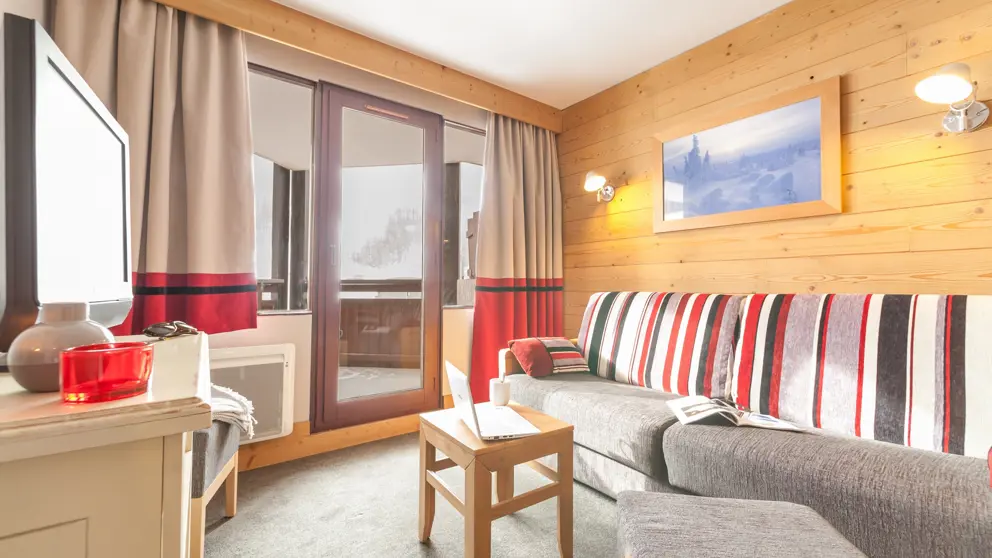 Les Balcons De Bellevarde Val D'isere One Bedroom Apartment Living Area [6]