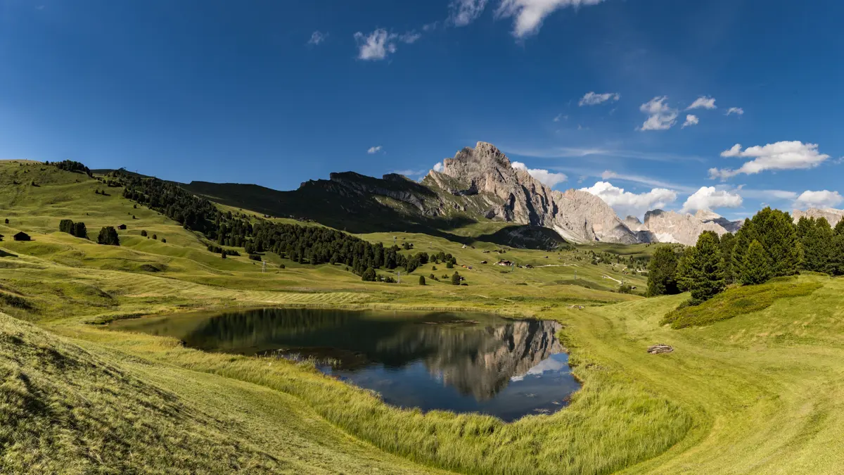 Mountain lake ortisei 