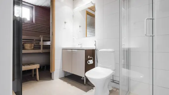 Alcove apartment bathroom