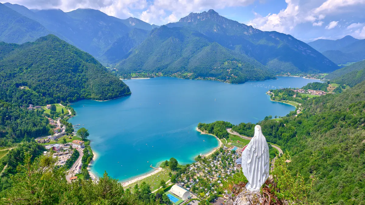 Lake Ledro Statue Of The Madonna