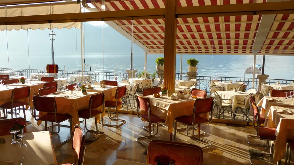 Hotel Bellavista, Menaggio, Lake Como, Restaurant with Lake View [2]