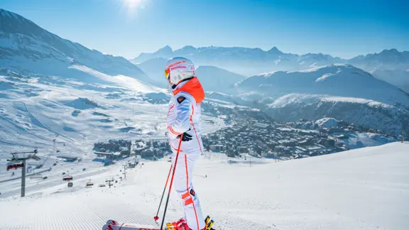 Alpe D'huez Skiers Lionel Royet