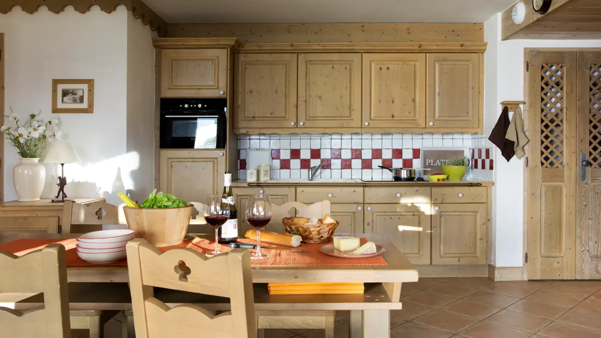 Le Hameau De Pierre Blanche Apartments Les Houches Kitchenette