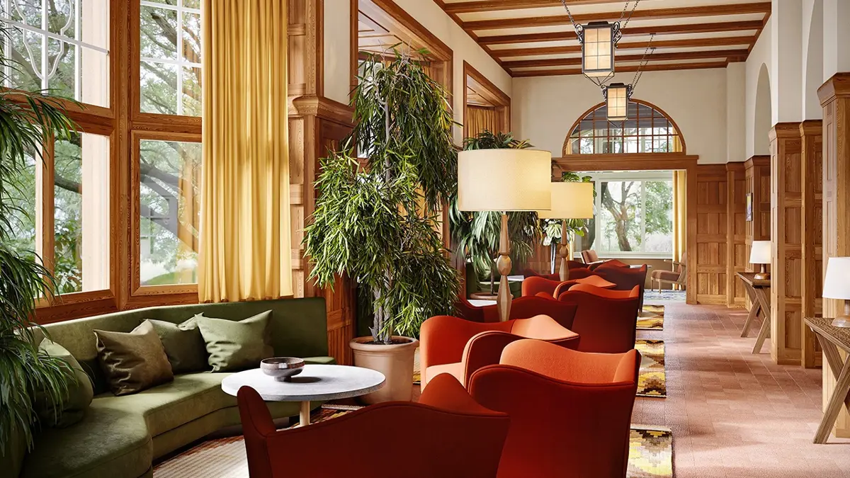 Grand Hotel Belvedere Wengen Lounge Artists Impression 2