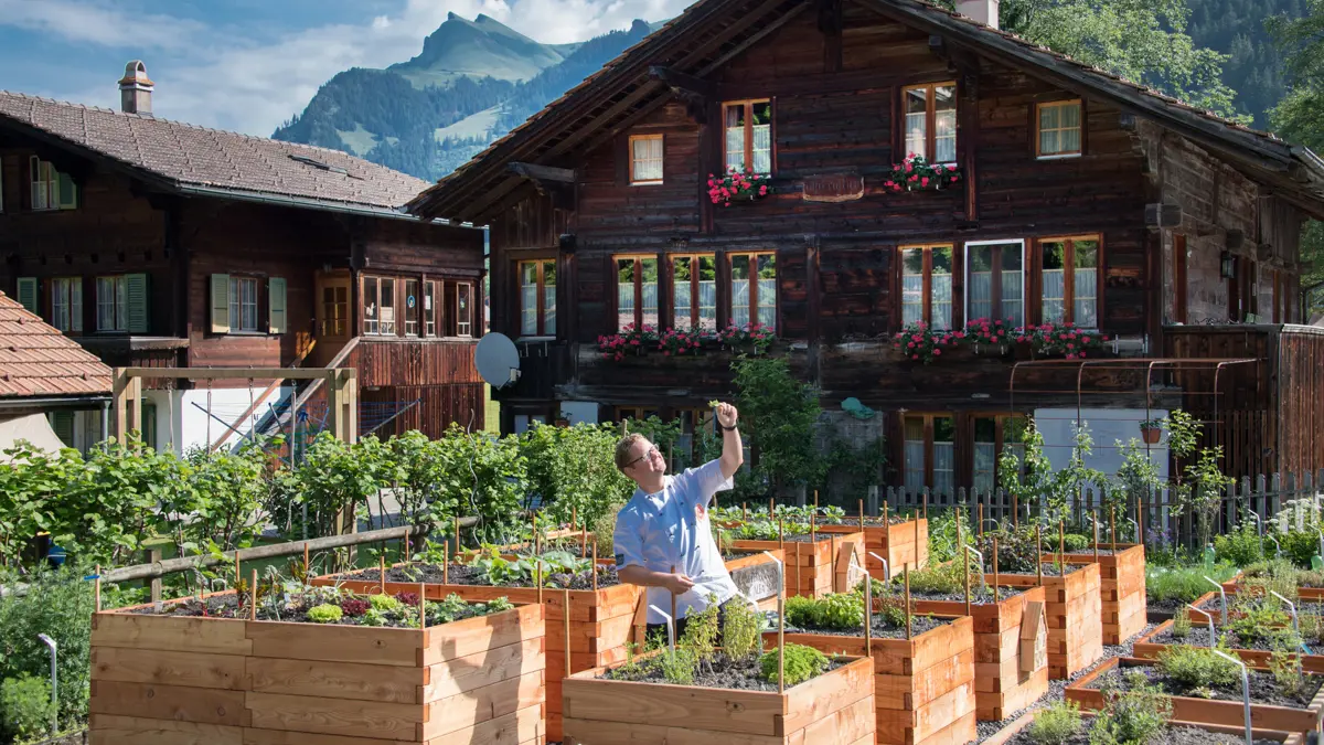 Seiler's Vintage Hotel Kandersteg Herb Garden