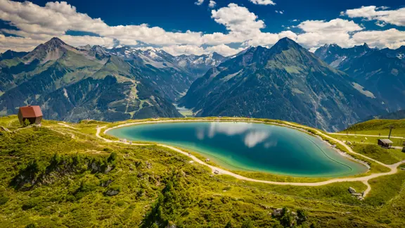 Mayrhofen Penken Mountain Reservoir Adobestock 384417196