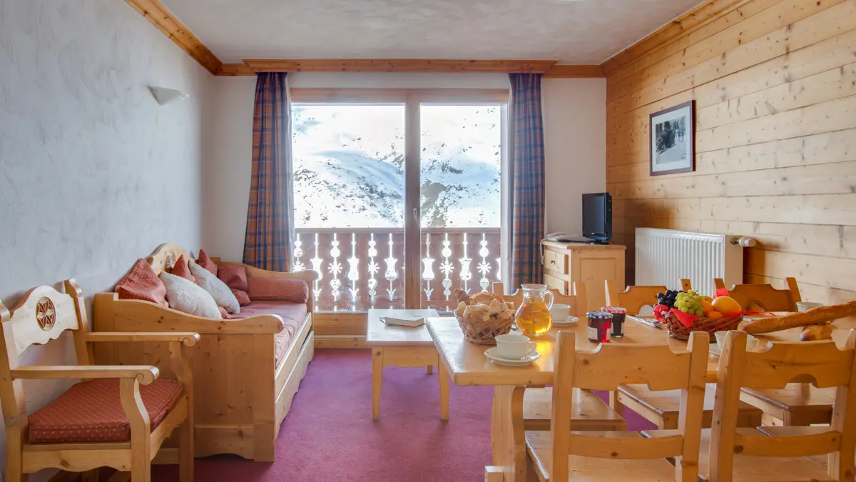 Residence Les Chalets De L'adonis One Bedroom Apartment Kitchen Lounge