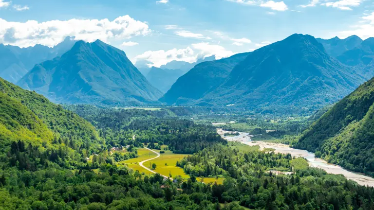 A scenic view of a landscape