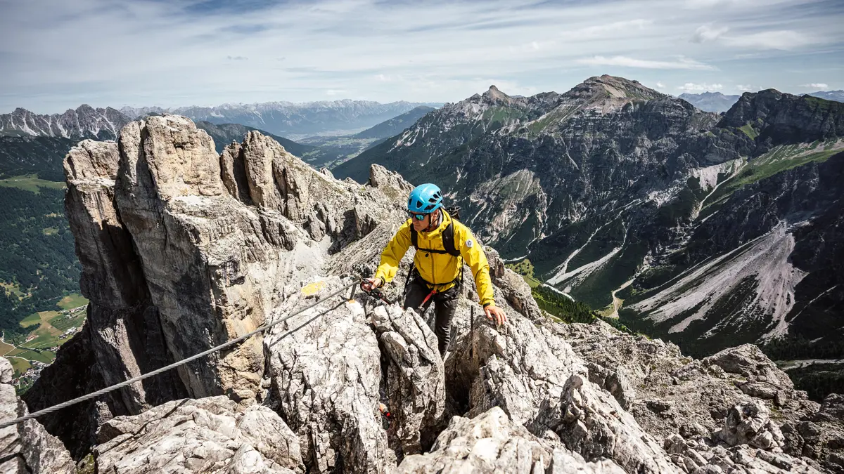 Neustift Via Ferrata Klettersteig Elferkofel Copyright TVB Stubai Tirol Armin Ribis