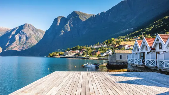 Flam Aurland Norway Aurland Town By The Fjord