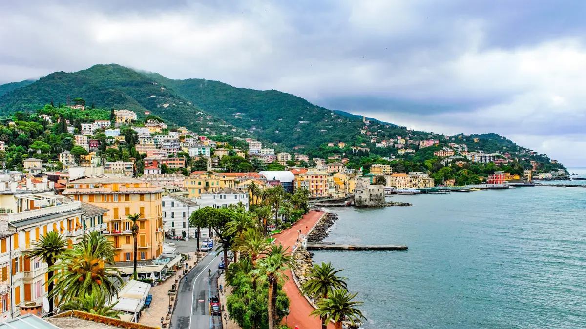 Rapallo, Liguria, Coastal Promenade, Italy summer holidays