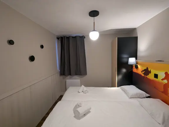 Renovated twin bedroom