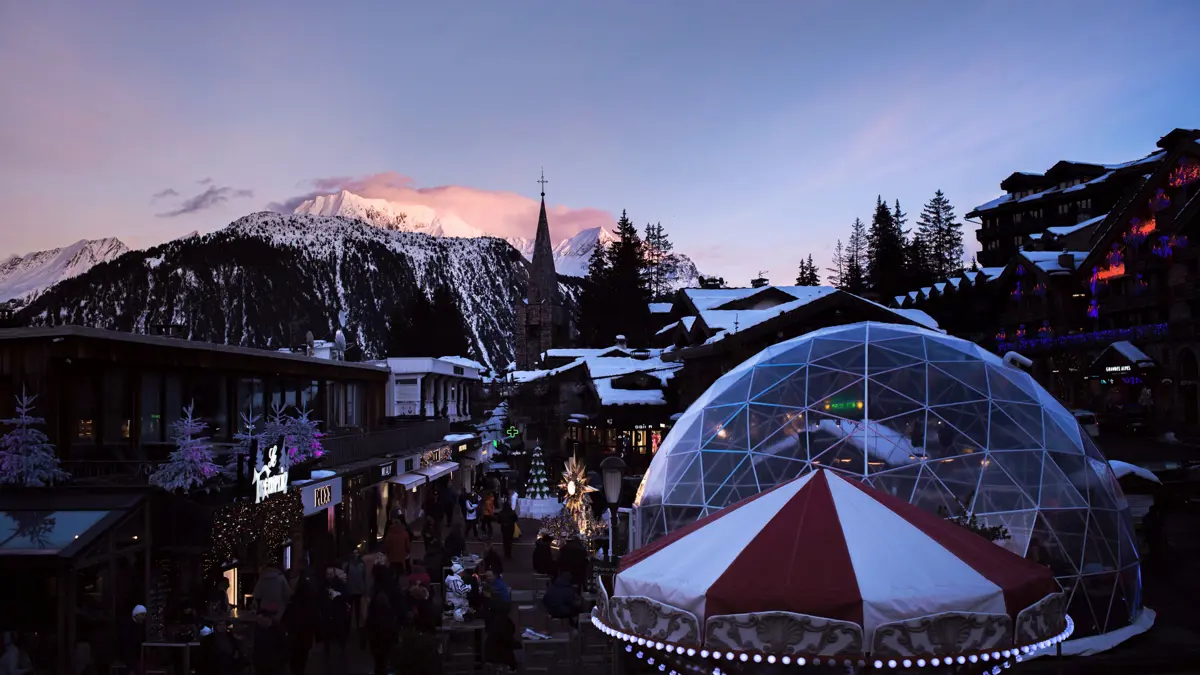 Courchevel Resort Centre At Christmas