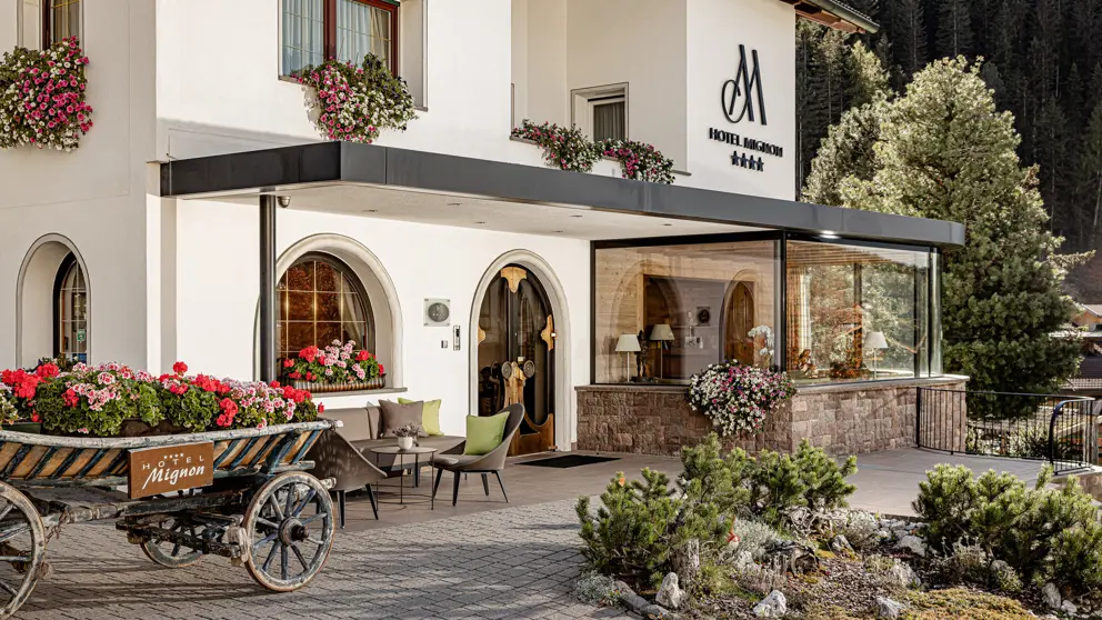 Italy, Dolomites, Selva, Hotel Mignon, Entrance [1]