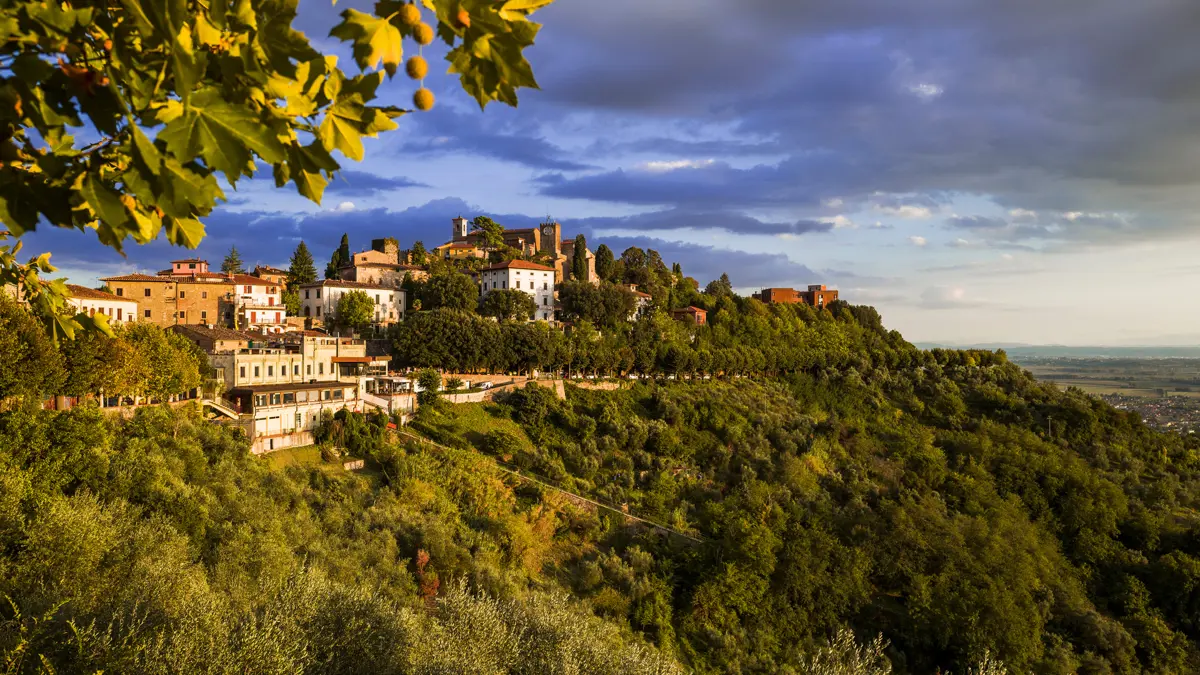 Montecatini Alto at Sunset, Summer holidays in Tuscany