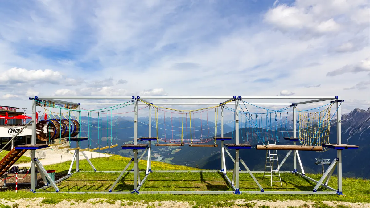 Children's play area, Kronplatz, Mountain Holidays, Italy