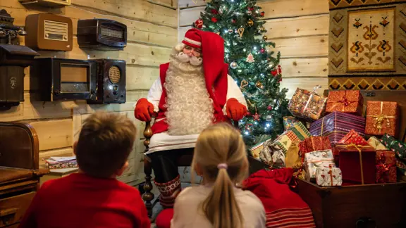 Santa Breaks Levi Santas Cabin