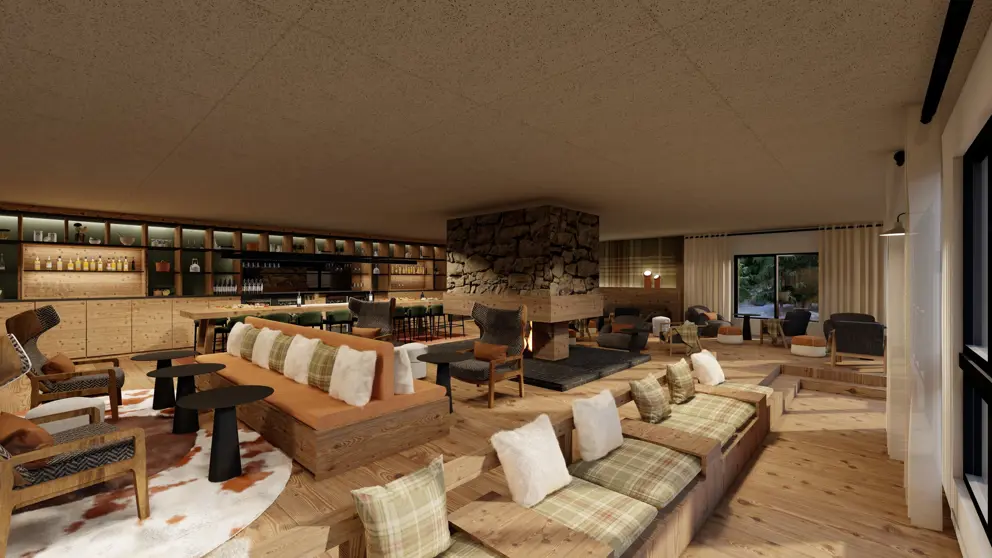 Hotel Les Cretes Les Deux Alpes Lounge Artists Impression 2