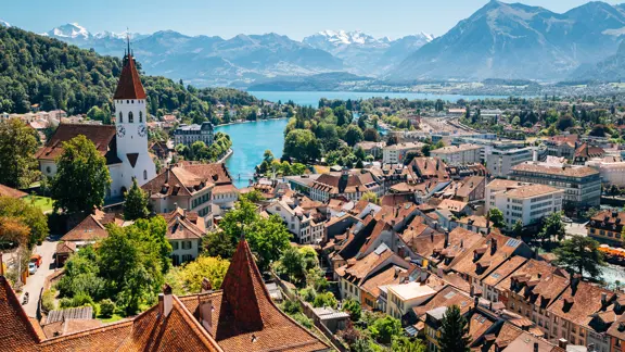 Interlaken Thun city view