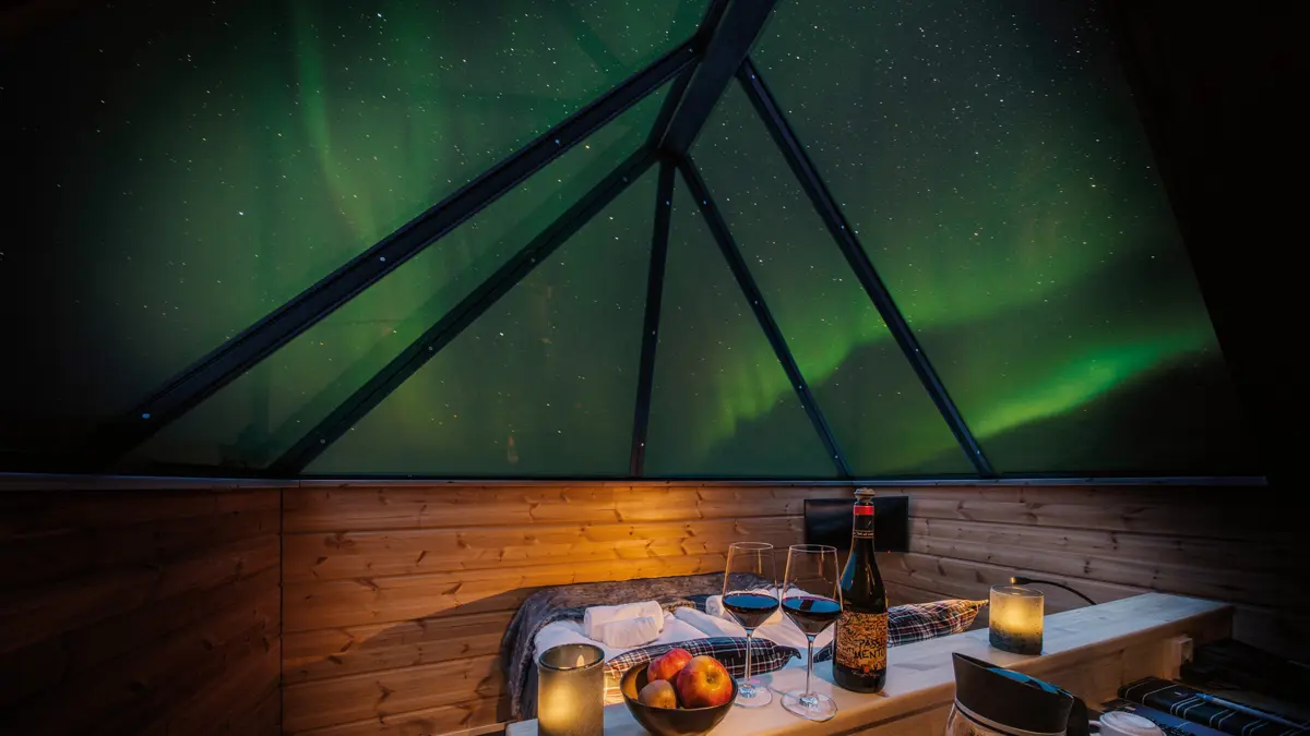 Star Arctic Hotel Saariselka Aurora Glass Cabin Northern Lights