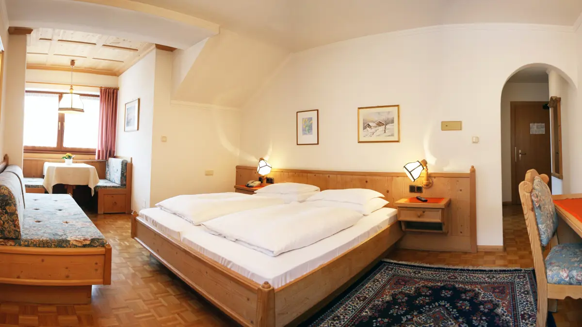 Inghams Italy Dolomites Ortisei Hotel Dolomiti Madonna Superior Double Bedroom