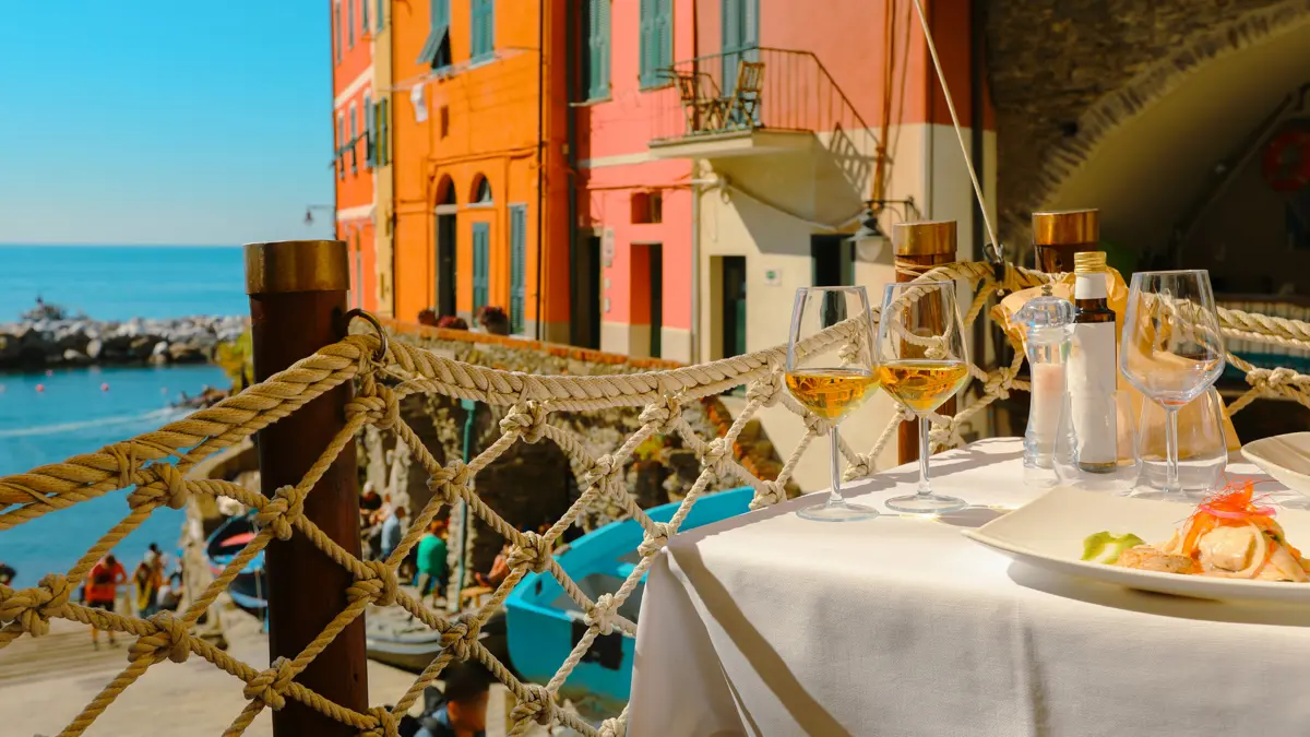 Delicious food with a view Cinque Terre
