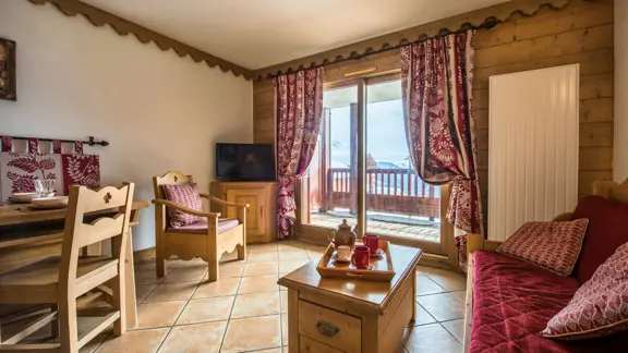 Typical apartment lounge and dining area