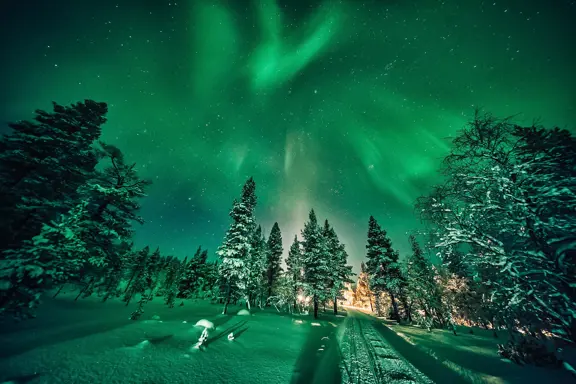 Saariselka Finland Star Arctic Northern Lights