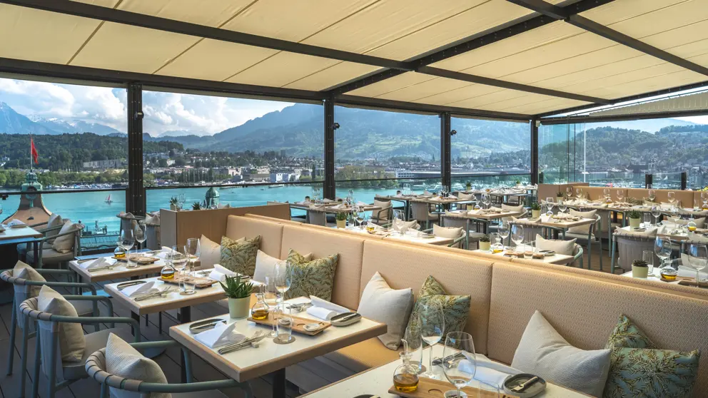Hotel Montana Lucerne Scala Terrace Restaurant [2]
