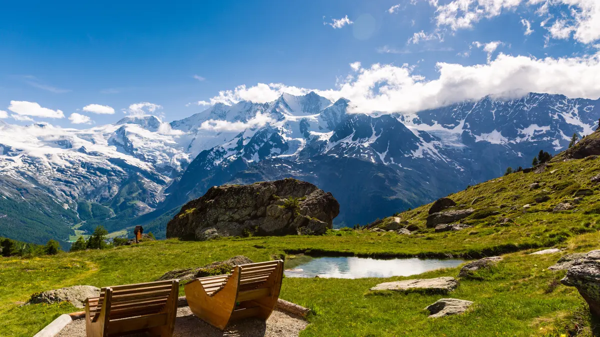 Saas Fee mountain viewpoint