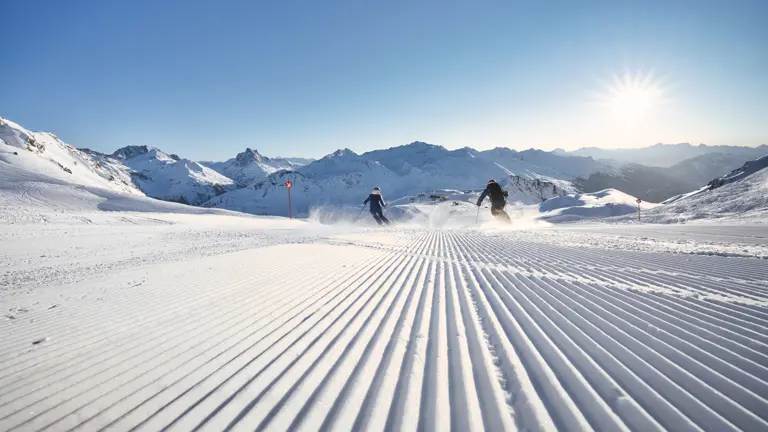St Anton Austria Arlberg Ski Region Snow Skiers C Patrick Baetz