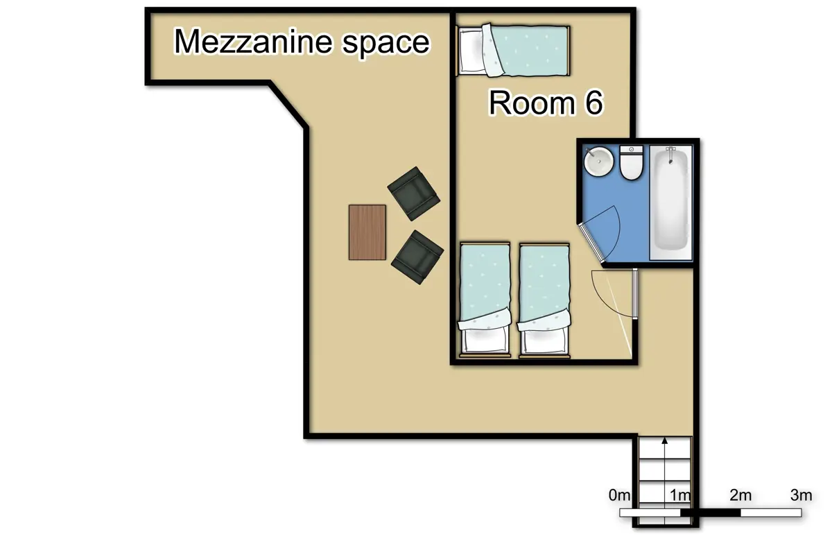 Chalet La Rocheure Valdisere Upper Floor Plan