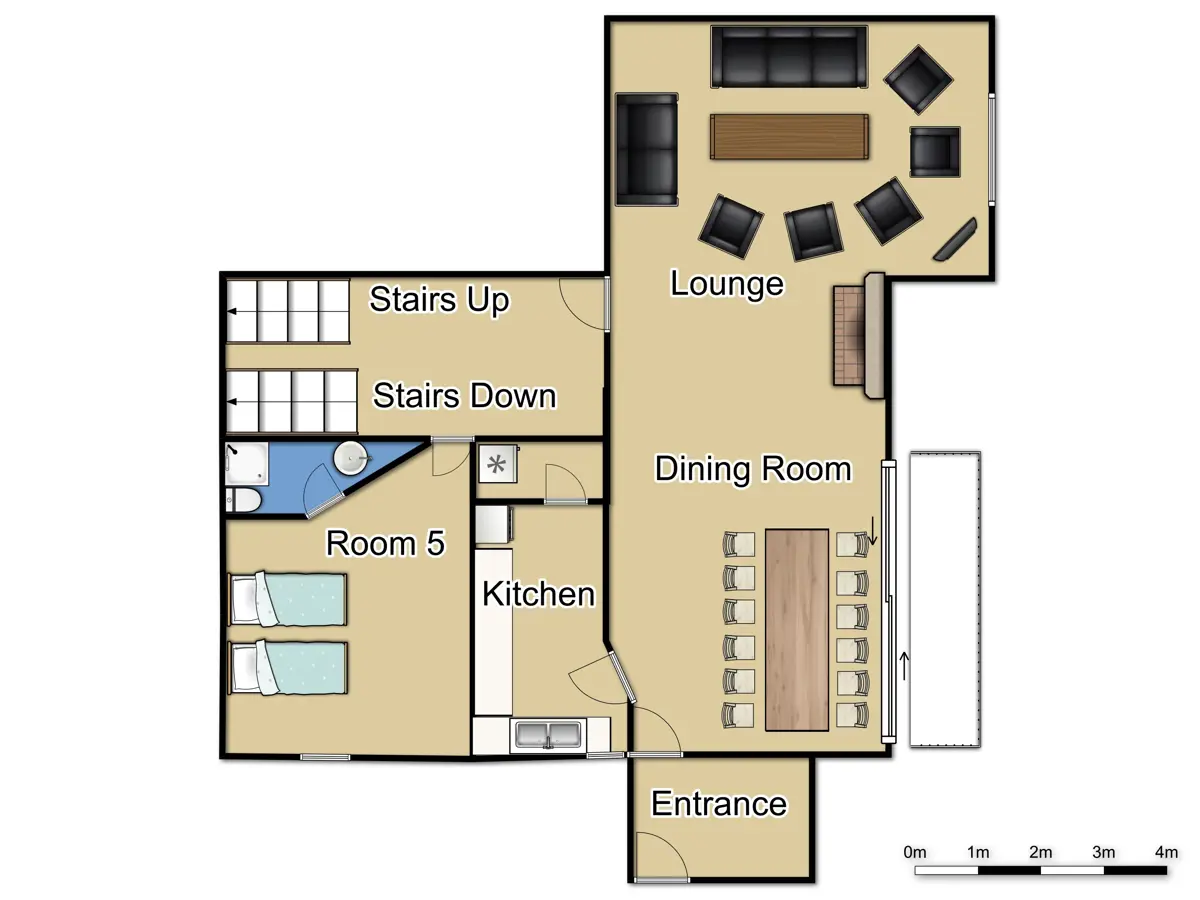 Chalet La Rocheure Valdisere Main Floor Plan