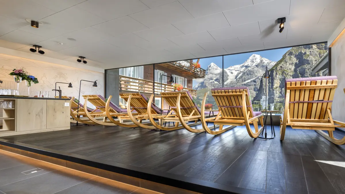 Hotel Eiger Murren Wellness Area Terrace