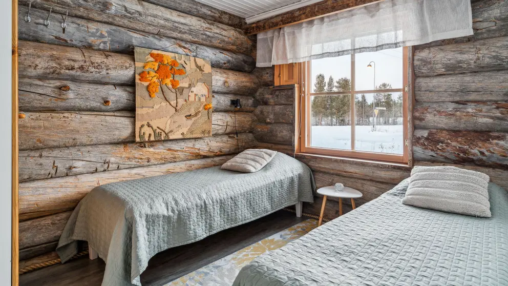 Levi Log Cabins Nilijoutsen B8 65+30M2 Bedroom (1) [6]