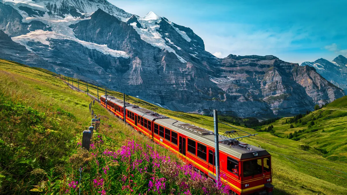 Train Jungfrau Mountains Switzerland