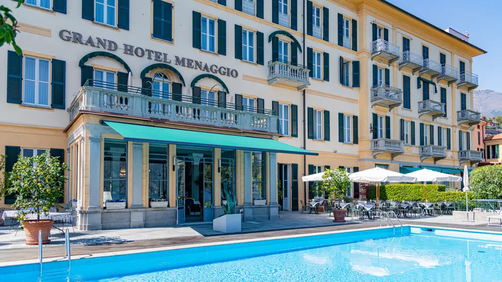 Grand Hotel Menaggio Lake Como Italy Terrace and Poolside [1]