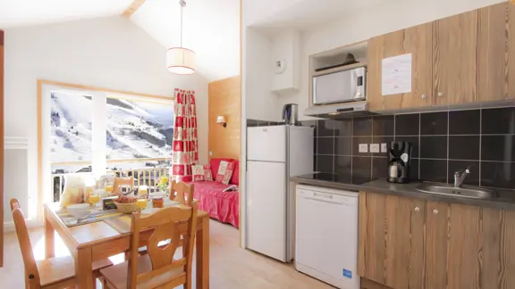Dining area and kitchenette