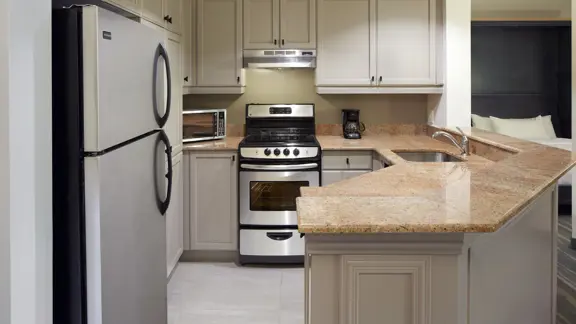 One bedroom apartment kitchen