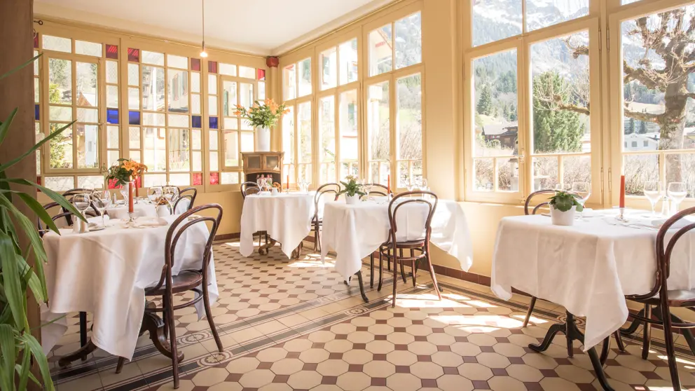 Hotel Falken Wengen Dining Tables [2]