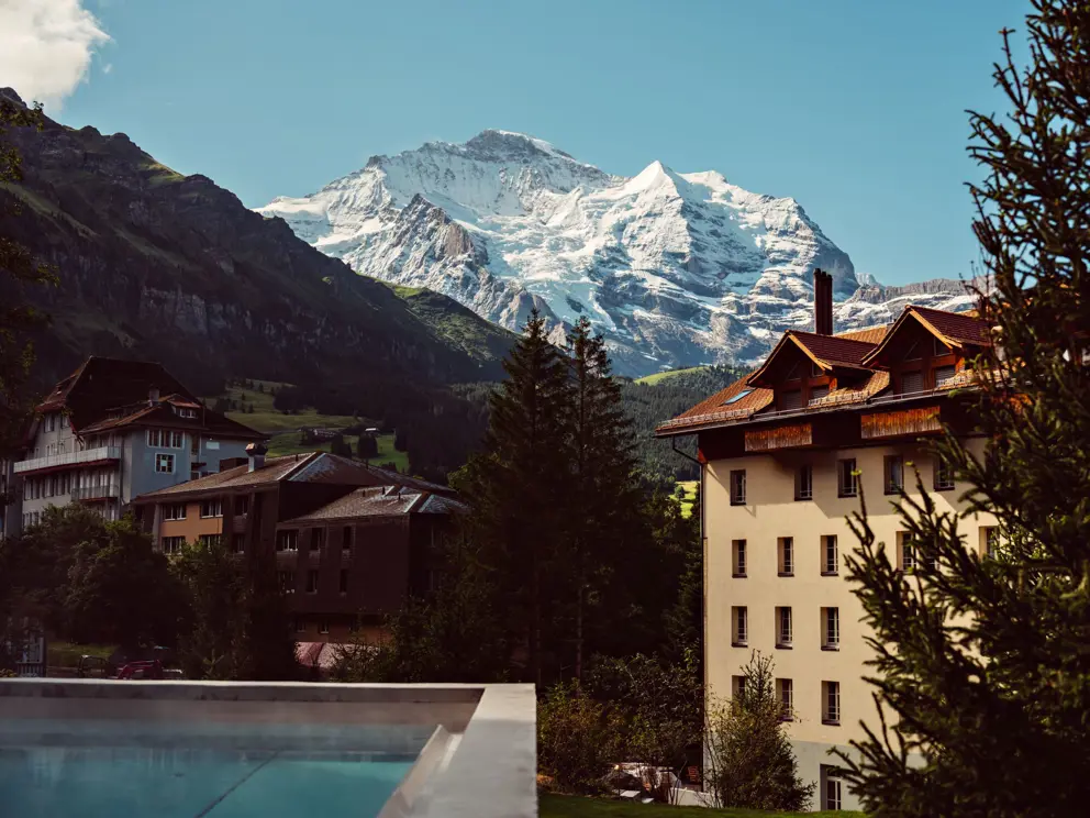 Grand Hotel Belvedere Wengen Switzerland Pool Exterior  [5]