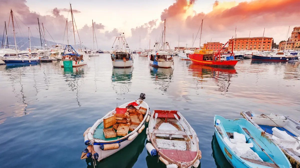 Fishing Boats on Portofino Coast, Liguria