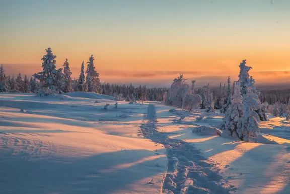 Muonio Finland Snowy Hills