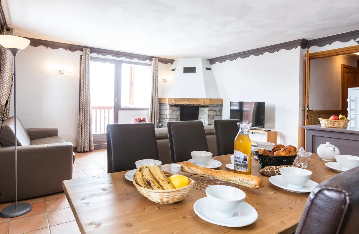Living Area 6 Person Apartment Plein Sud Val Thorens