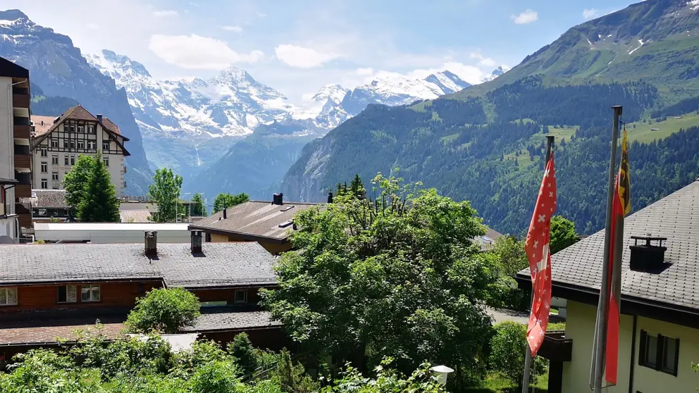 Residence Bernerhof Apartments Wengen Studio Apartment View [2]