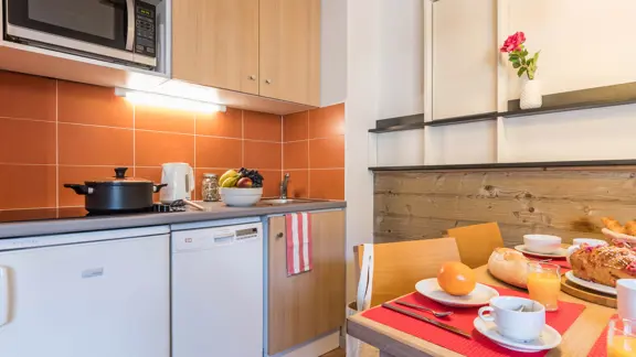 Kitchen and dining area