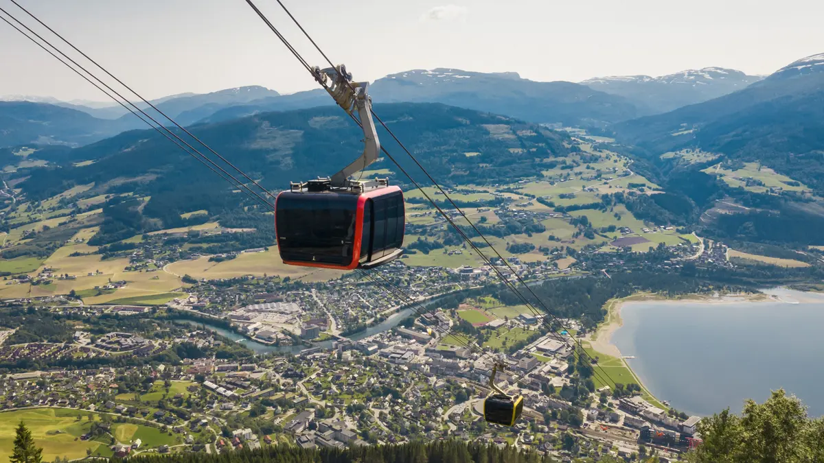 Voss Norway Cable Car Over Voss Copyright Jon Hunnalvatn Ton Voss Resort